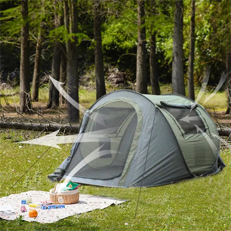 Automatic Pop-Up Waterproof Camping Tent for Outdoors