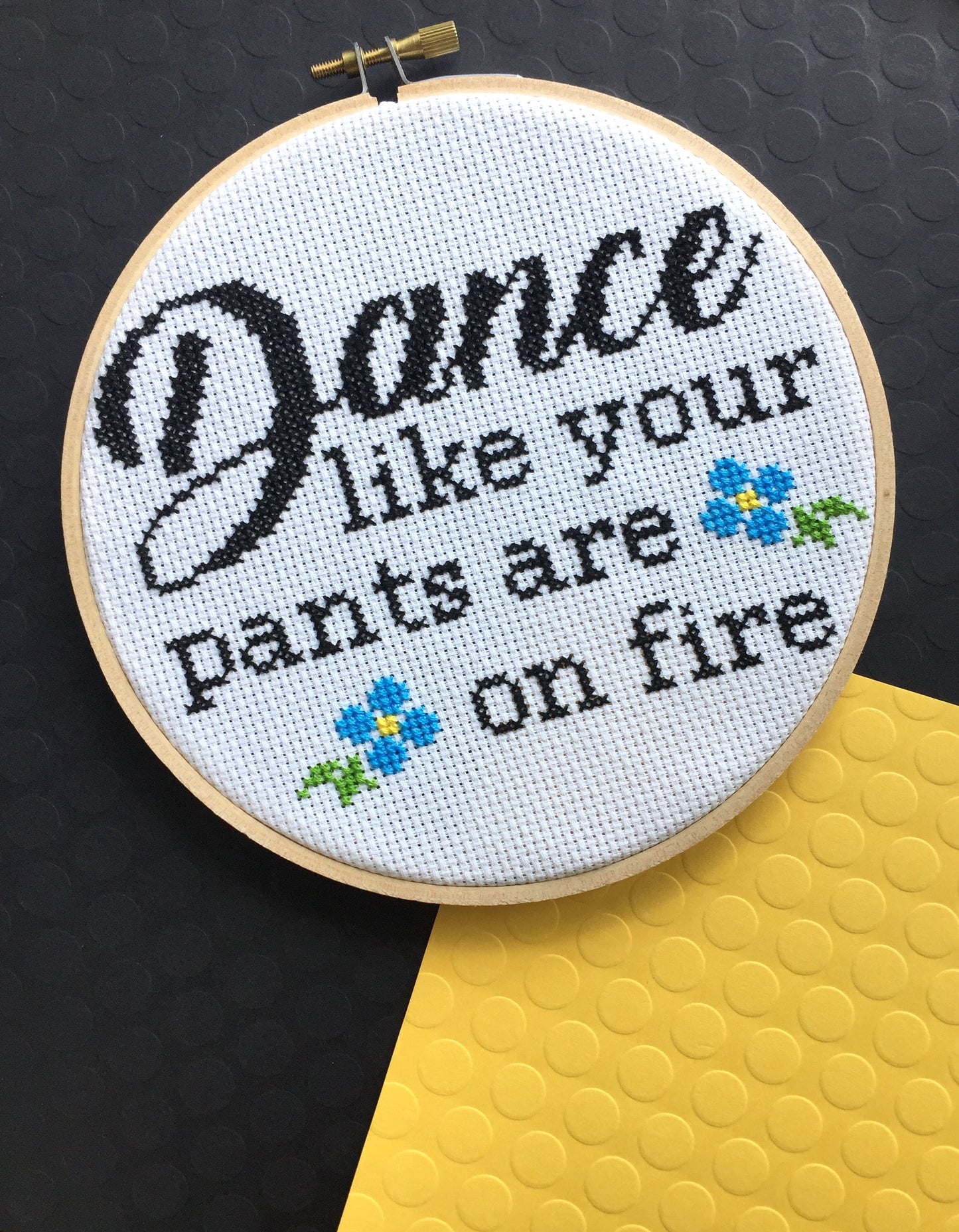 Dance Like Your Pants Are On Fire Counted Cross Stitch DIY KIT Intermediate-1