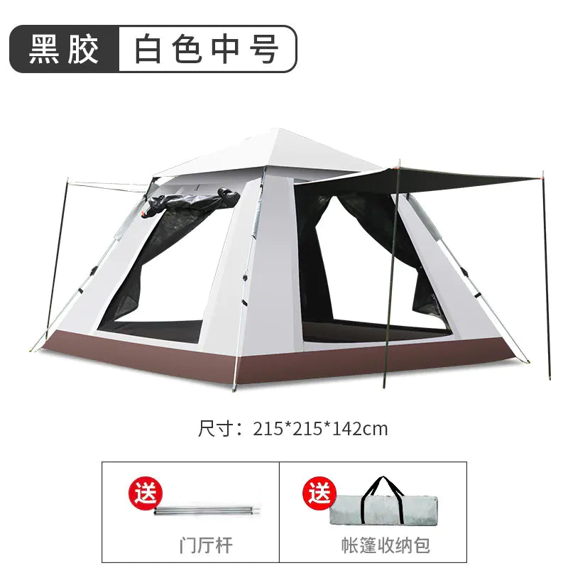 Automatic 3-4 Person Beach Camping Tent, Waterproof