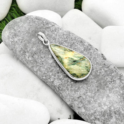 Natural Tree Weed Moss Agate - India Pendant P-1001 SDP118330-1